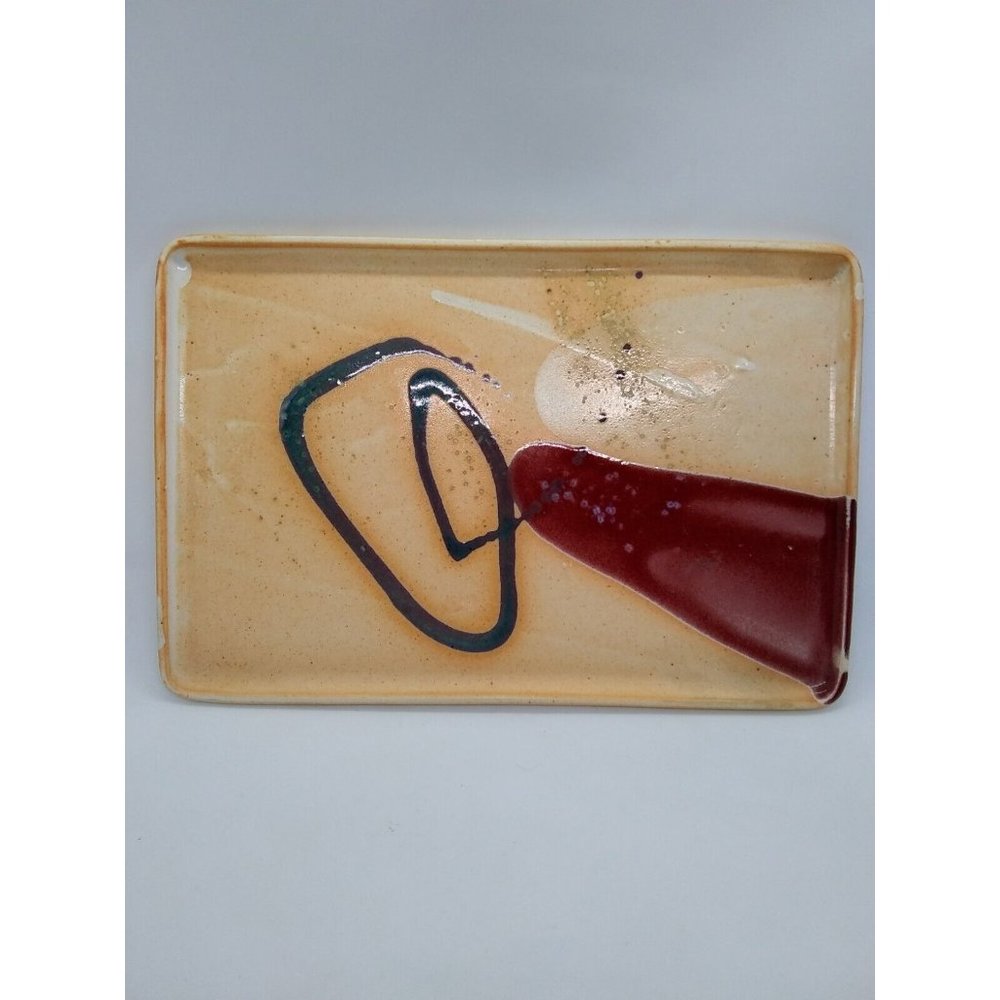 Beautiful Contemporary Modernist Rectangular Dish marked  WM Pulltight TN '03